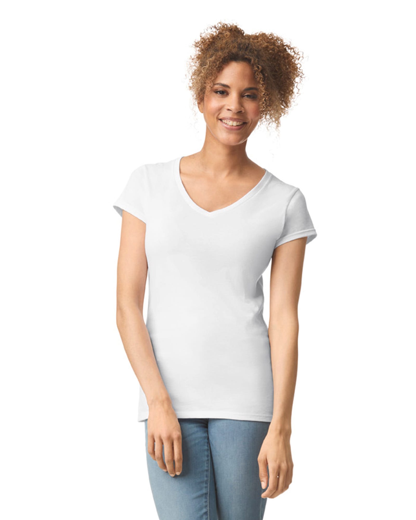 T-shirt femme col v Softstyle – Image 2