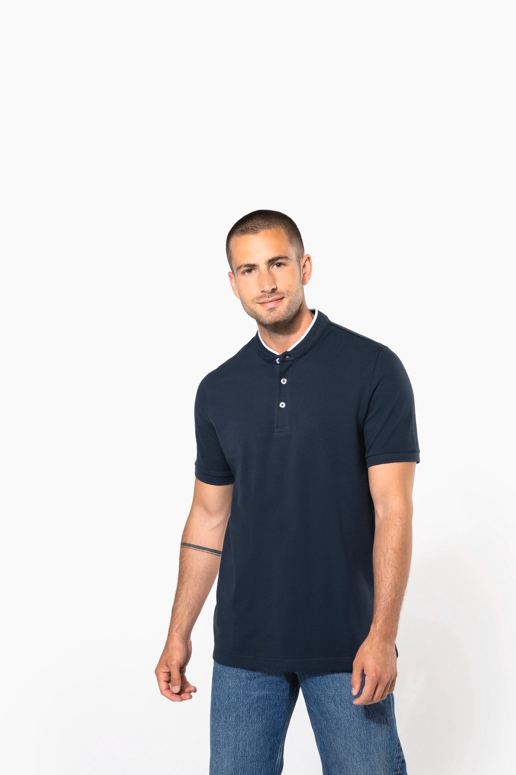 Polo col mao manches courtes homme