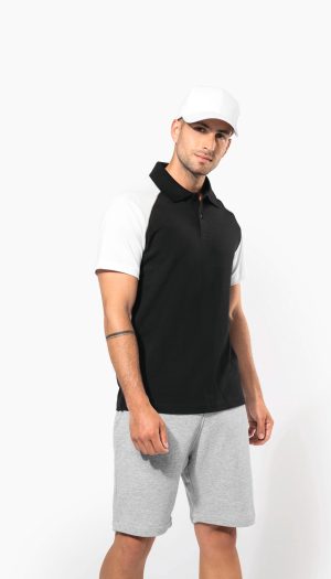 Polo baseball manches courtes