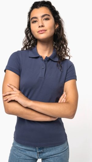 Polo piqué manches courtes femme