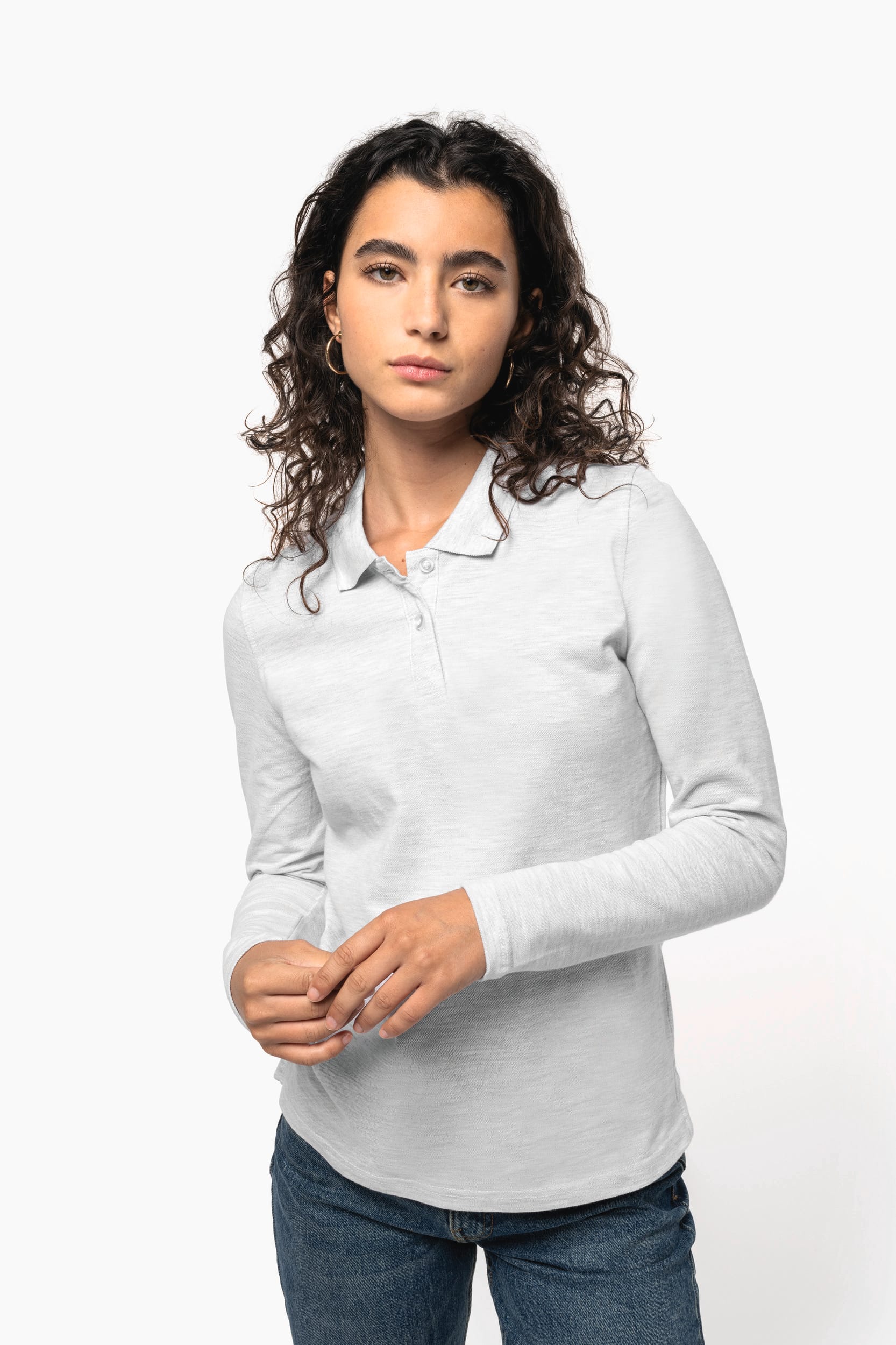 Polo manches longues femme