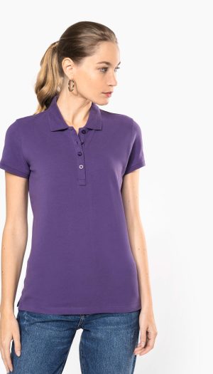 Polo piqué manches courtes femme