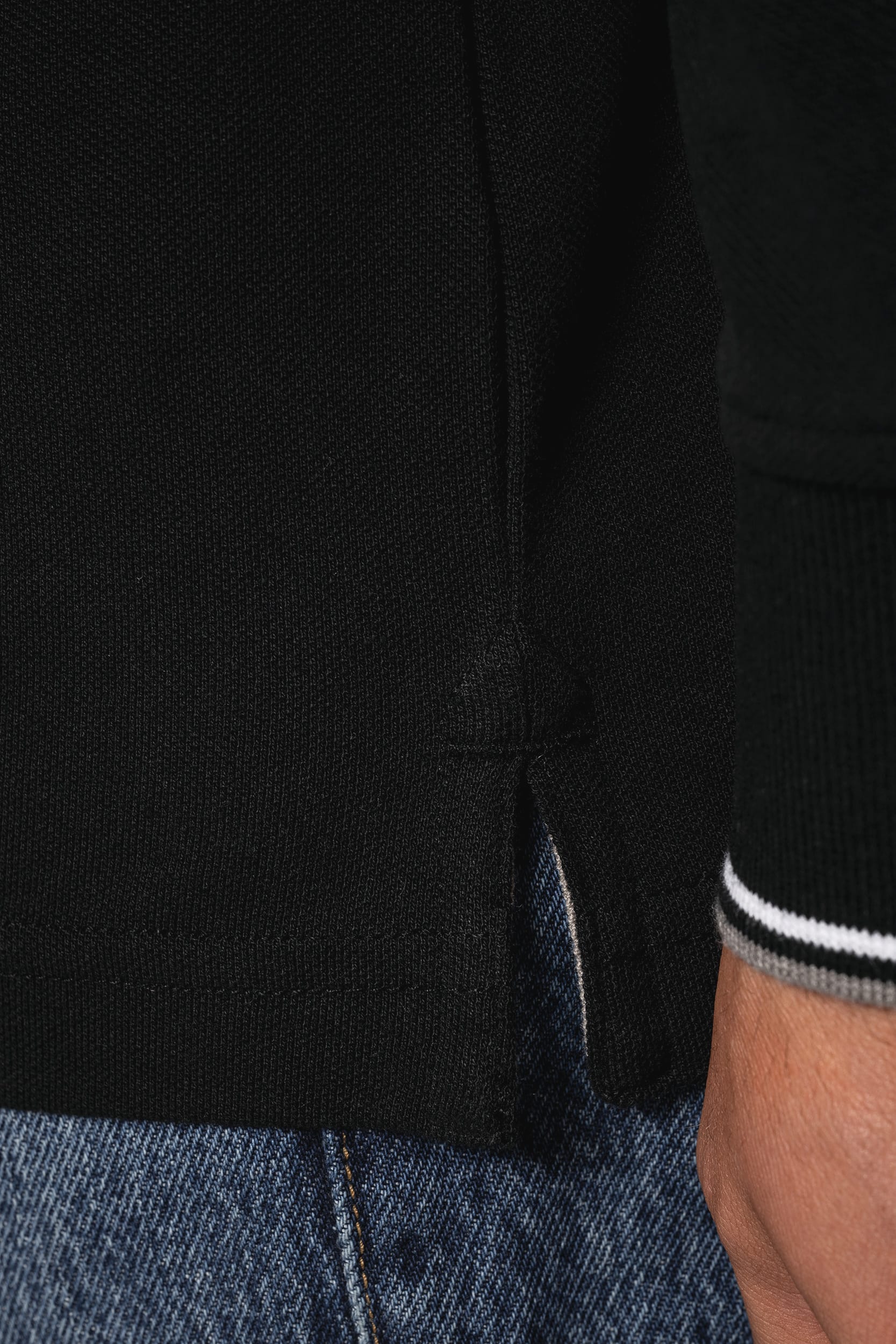 Polo maille piquée manches longues homme – Image 5