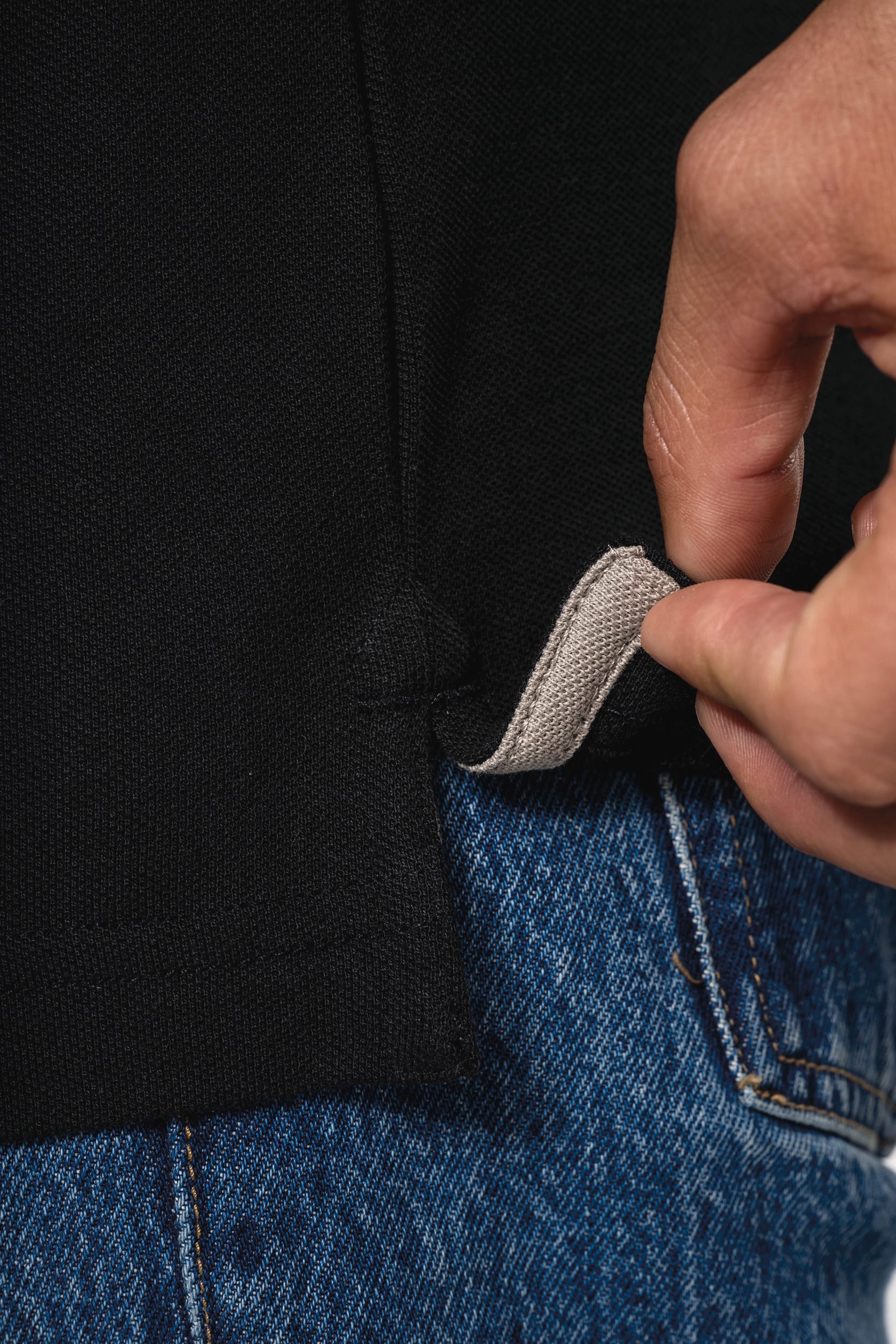 Polo maille piquée manches longues homme – Image 6