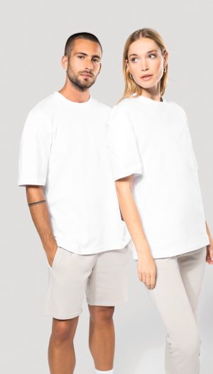 T-shirt unisexe oversize manches courtes