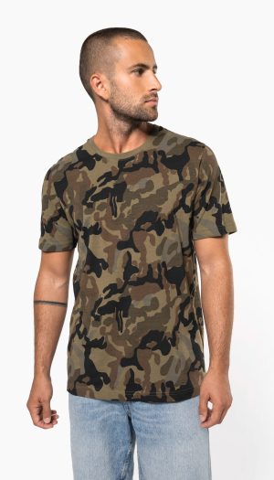 T-shirt camo manches courtes homme