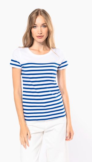 T-shirt marin col rond Bio femme