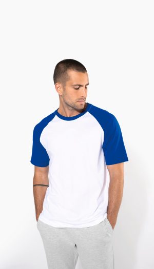 Baseball > t-shirt bicolore manches courtes