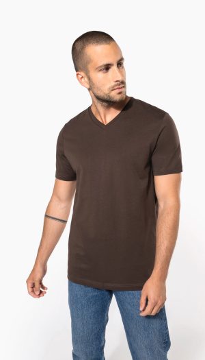 T-shirt col V manches courtes