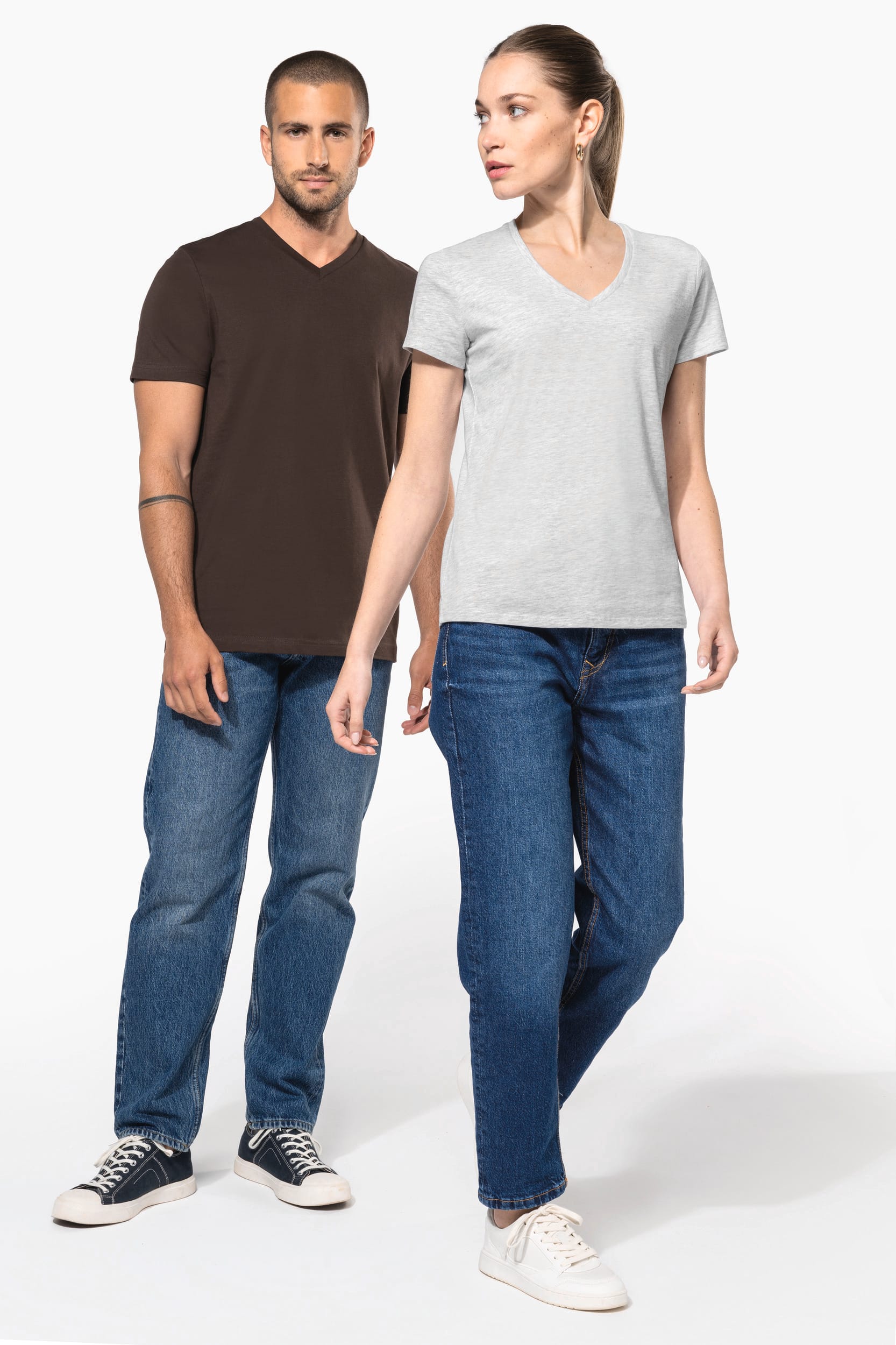 T-shirt col V manches courtes femme – Image 12