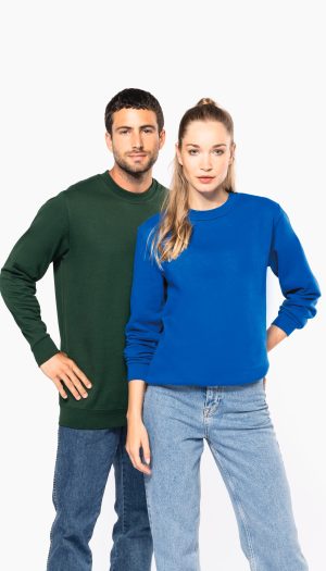 Sweat-shirt recyclé col rond unisexe
