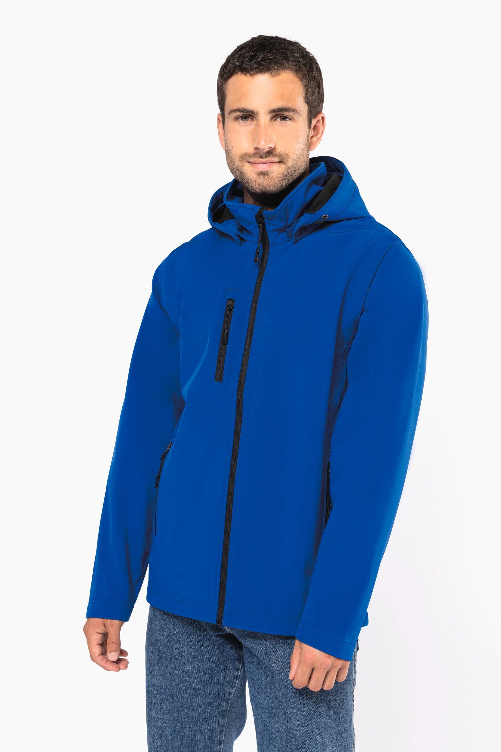 Veste Softshell 3 couches à capuche avec manches amovibles unisexe – Image 2