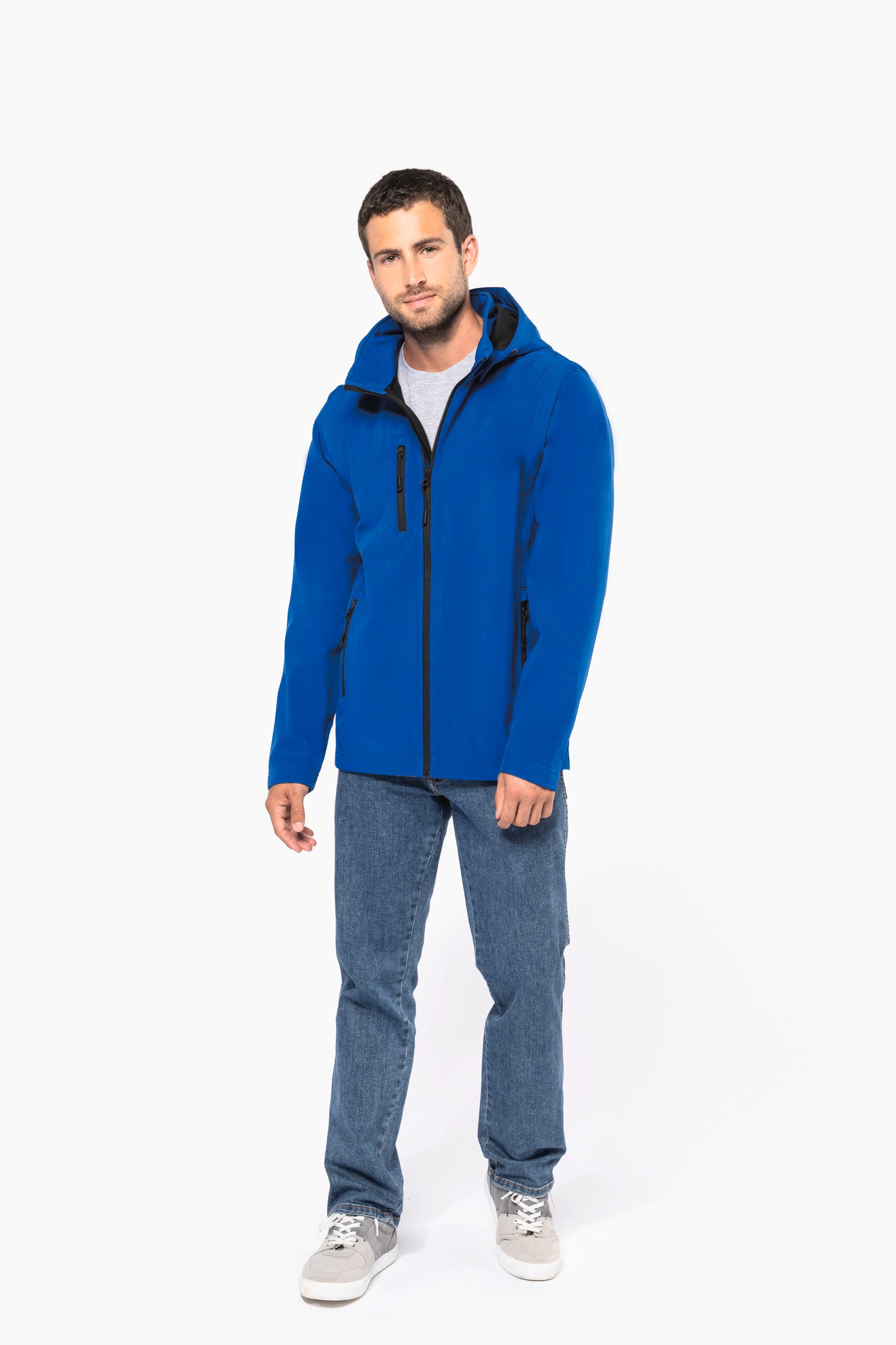 Veste Softshell 3 couches à capuche avec manches amovibles unisexe – Image 6