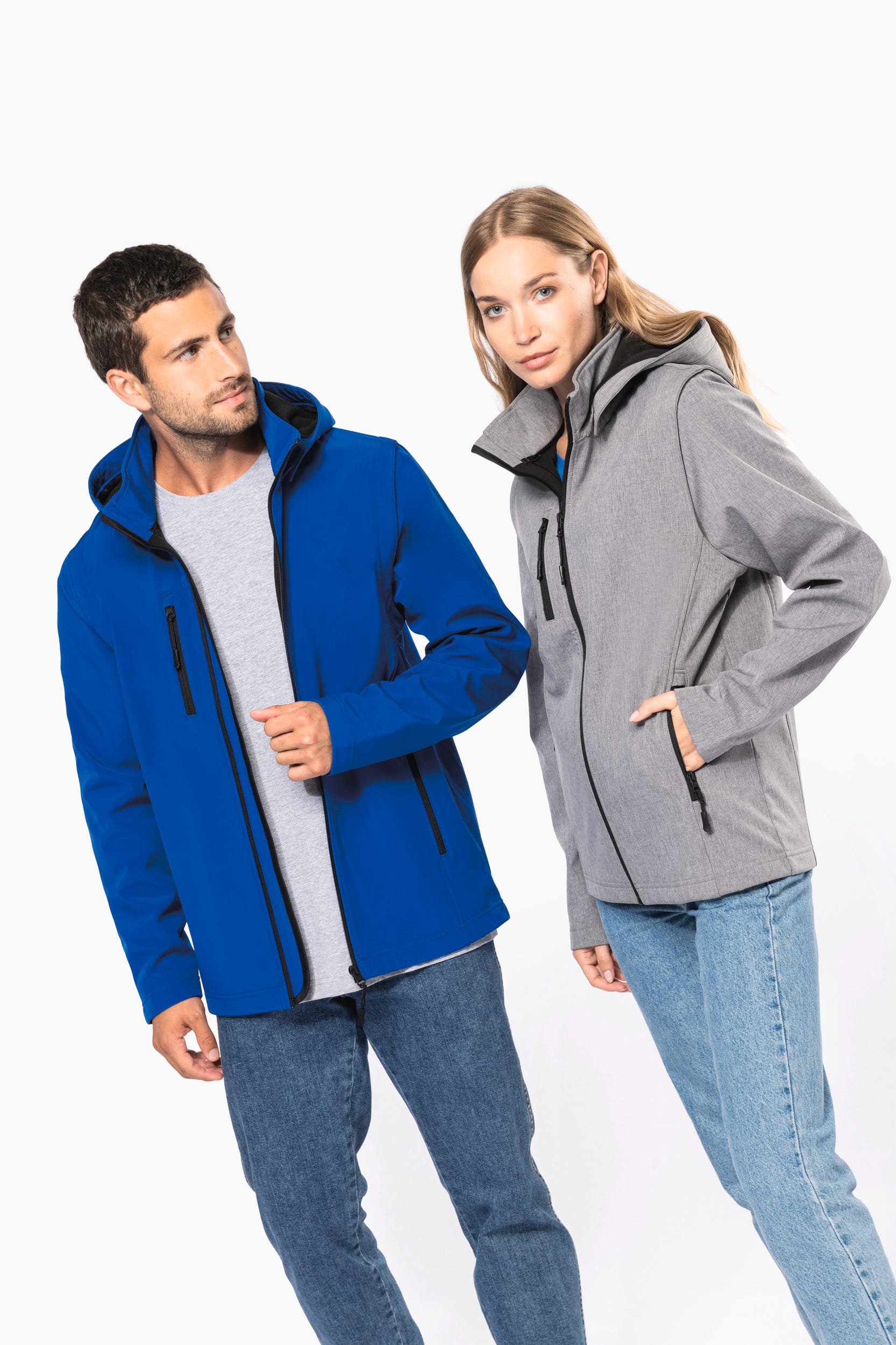Veste Softshell 3 couches à capuche avec manches amovibles unisexe – Image 13