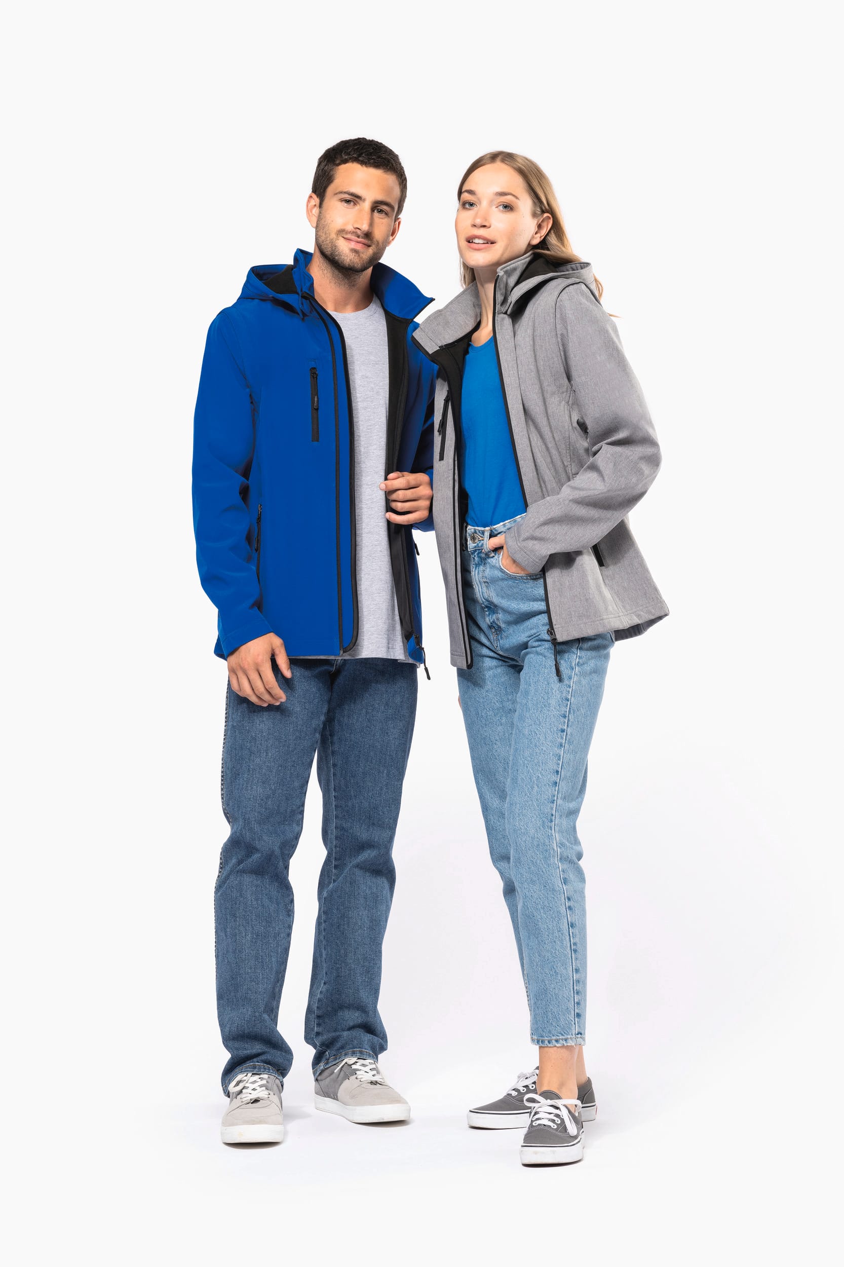 Veste Softshell 3 couches à capuche avec manches amovibles unisexe – Image 15