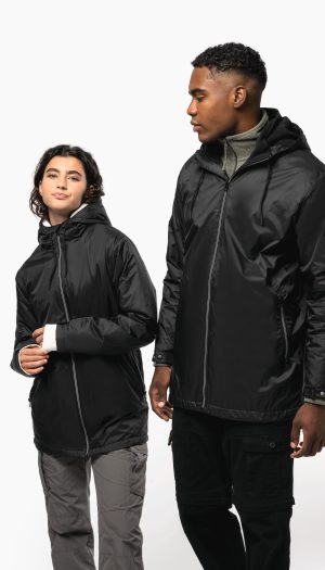Veste à capuche avec doublure en micropolaire unisexe