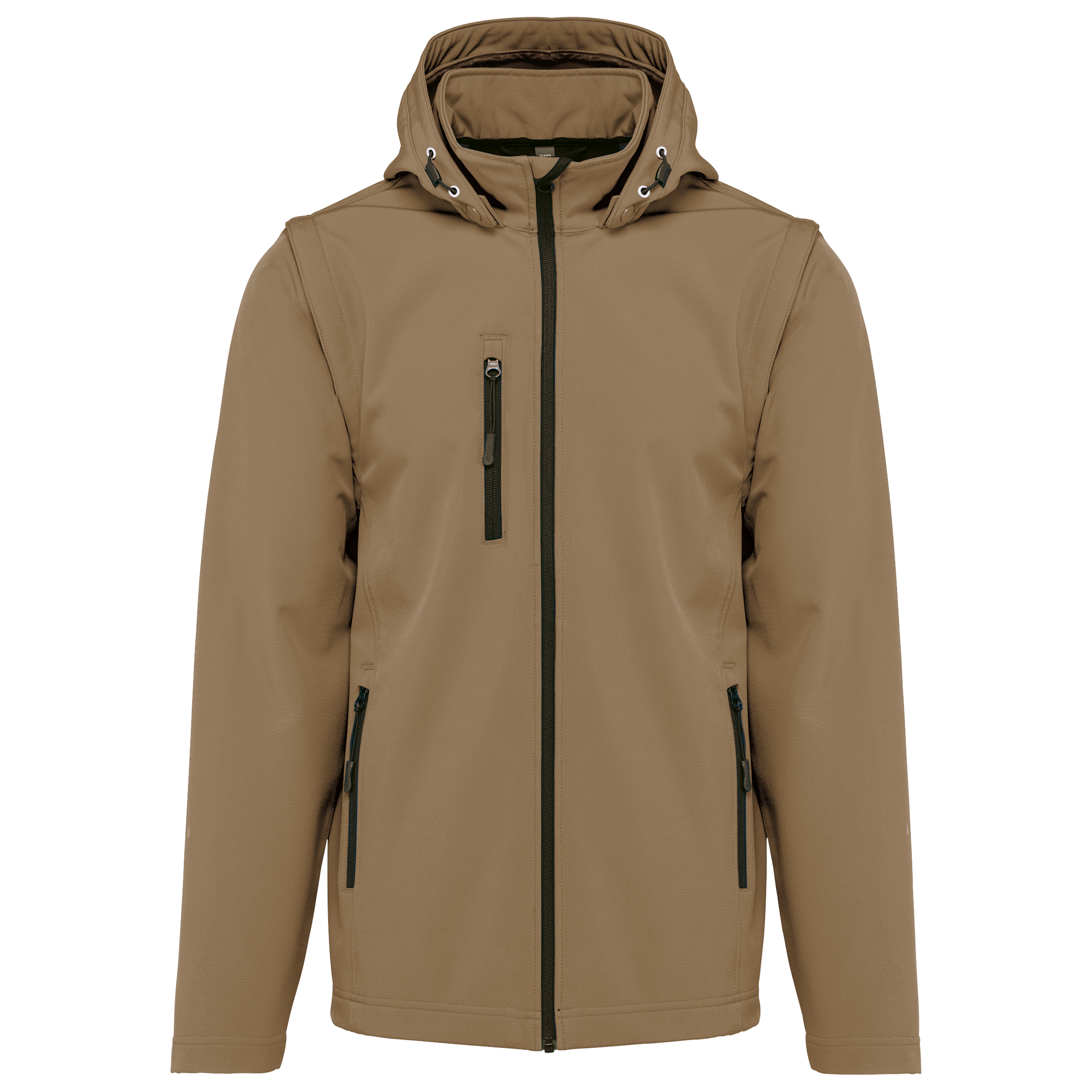 Veste Softshell 3 couches à capuche avec manches amovibles unisexe – Image 23