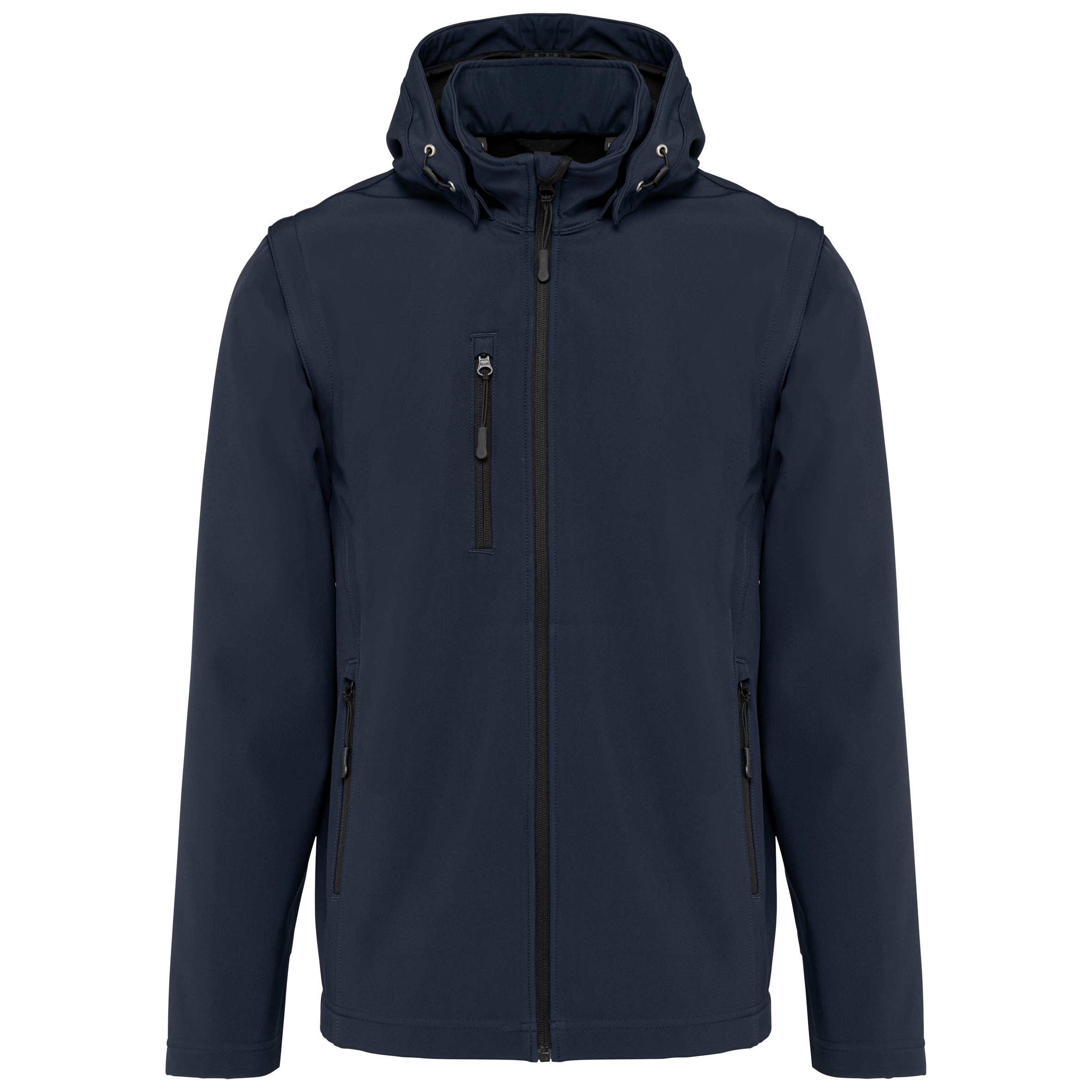 Veste Softshell 3 couches à capuche avec manches amovibles unisexe – Image 26