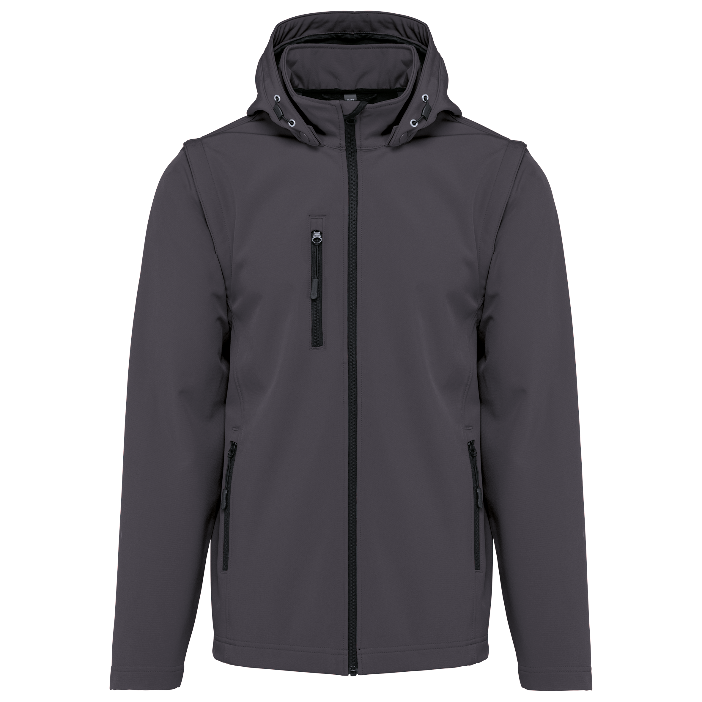 Veste Softshell 3 couches à capuche avec manches amovibles unisexe – Image 28