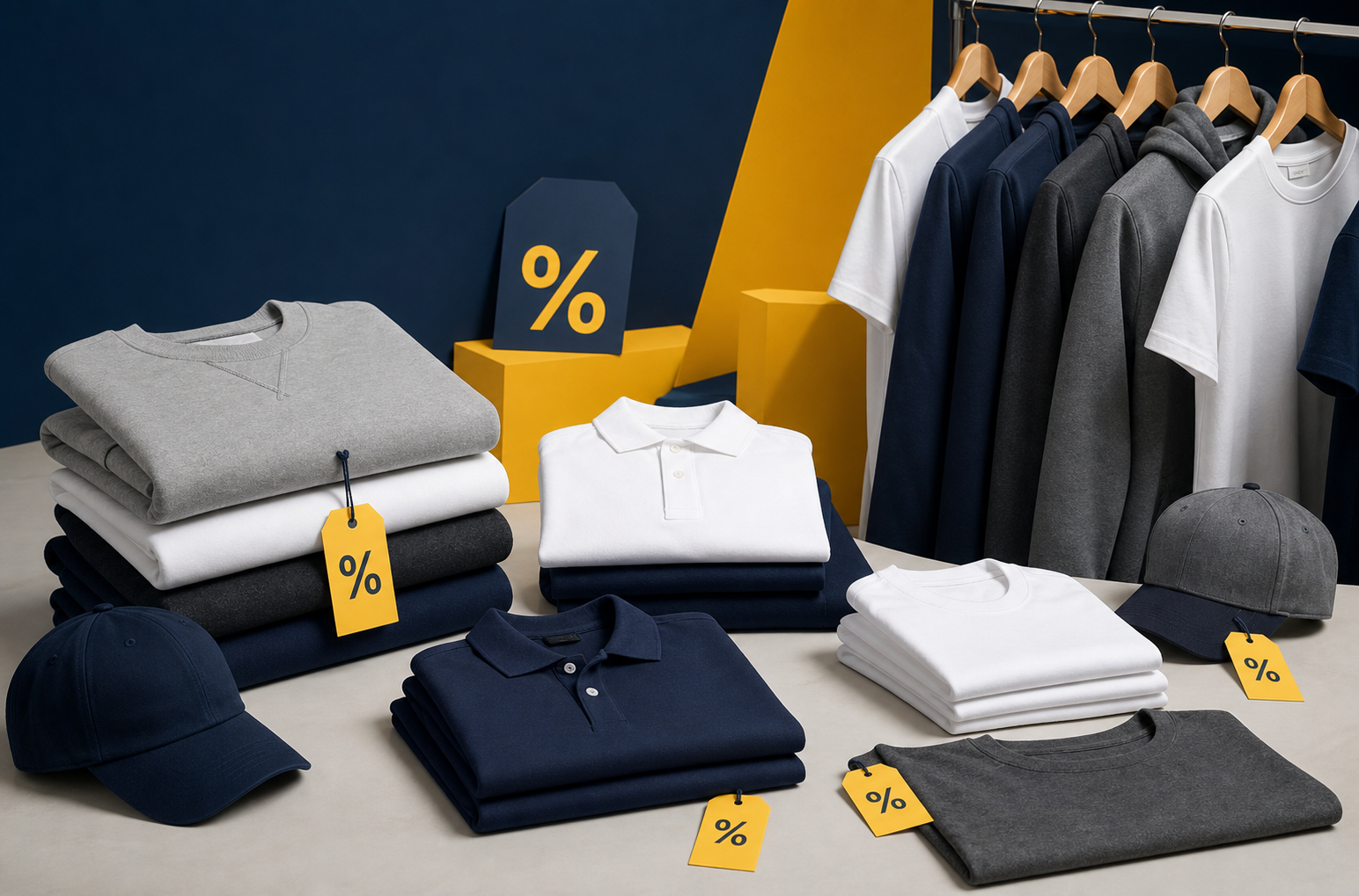 Promotions textile FLOCTEX soldes t-shirts polos sweats casquettes