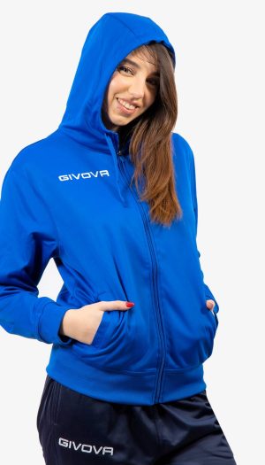 Felpa Full Zip 500 con Cappuccio – Givova